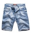 Rock Creek Herren Jeansshorts Slim Fit Hellblau RC-2207