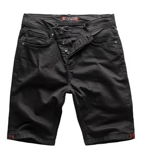 Rock Creek Herren Jeansshorts Slim Fit Schwarz RC-2209