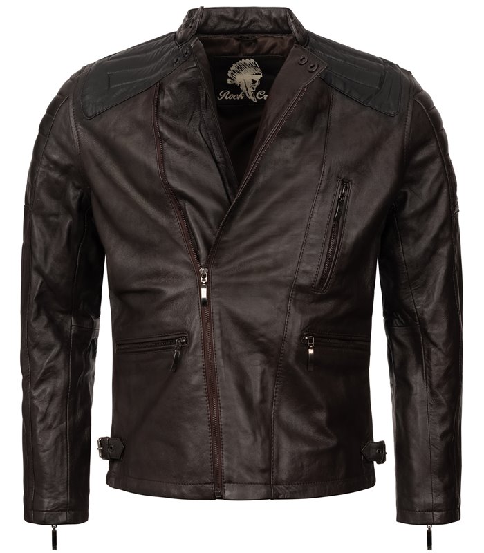 Rock Creek Herren Lederjacke Biker-Style H-181