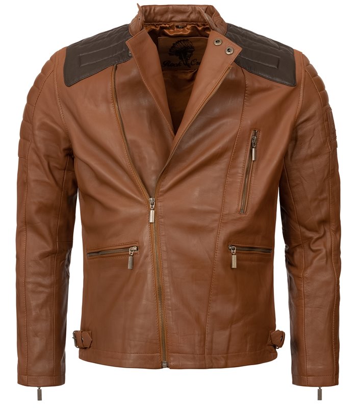Rock Creek Herren Lederjacke Biker-Style H-181