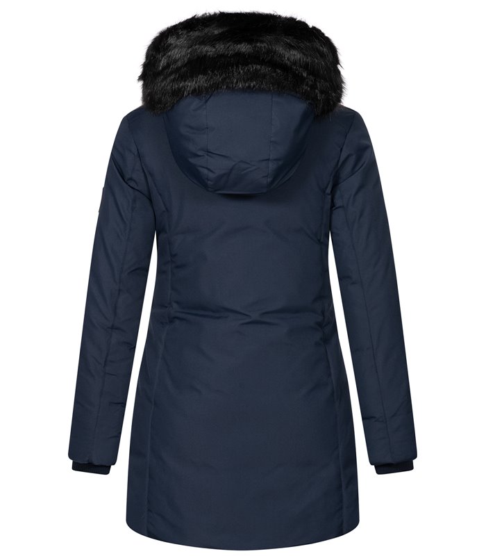 Geographical Norway Damen Winter Mantel mit Kunstfellkragen D-450
