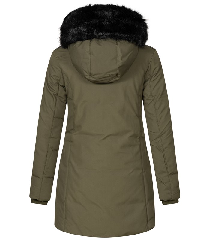 Geographical Norway Damen Winter Mantel mit Kunstfellkragen D-450