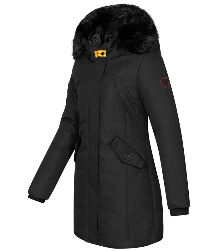 Geographical Norway Damen Winter Mantel mit Kunstfellkragen D-450