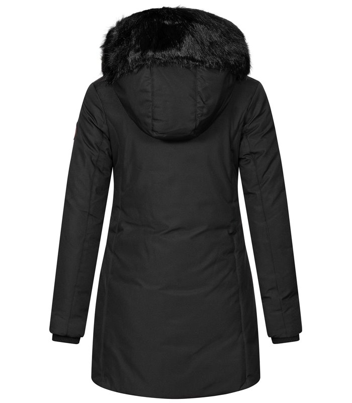 Geographical Norway Damen Winter Mantel mit Kunstfellkragen D-450