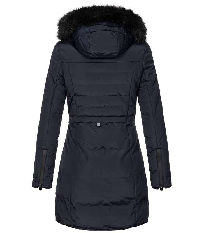 Geographical Norway Damen Winter Mantel mit Kunstfellkragen D-449 