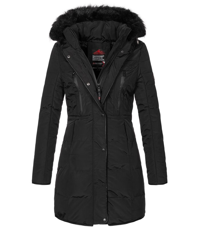 Geographical Norway Damen Winter Mantel mit Kunstfellkragen D-449 