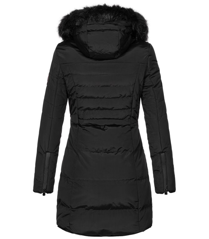 Geographical Norway Damen Winter Mantel mit Kunstfellkragen D-449 