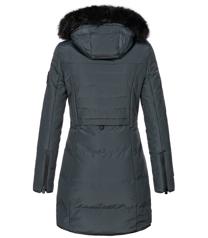 Geographical Norway Damen Winter Mantel mit Kunstfellkragen D-449 