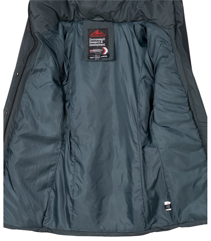 Geographical Norway Damen Winter Mantel mit Kunstfellkragen D-449 