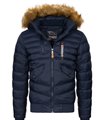 Geographical Norway Herren Winter Jacke mit Kunstfellkragen H-247 