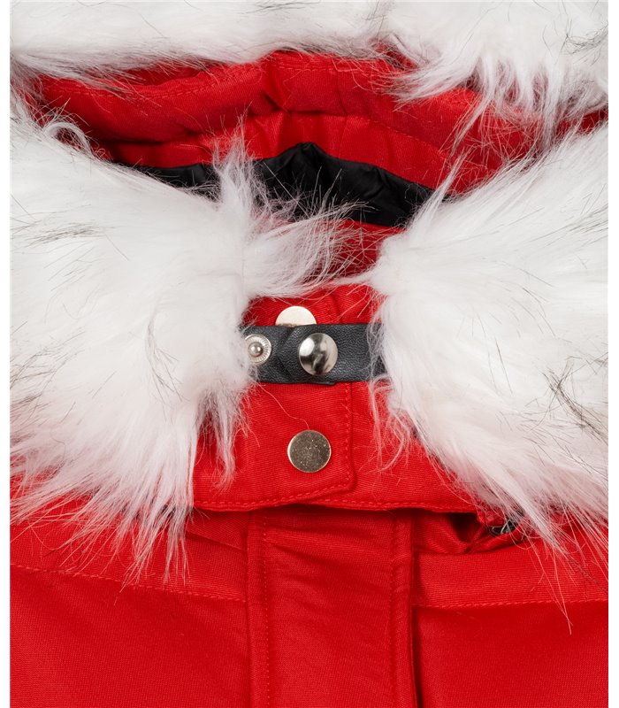 Damen Winter Jacke mit Kunstfellkragen D-452 