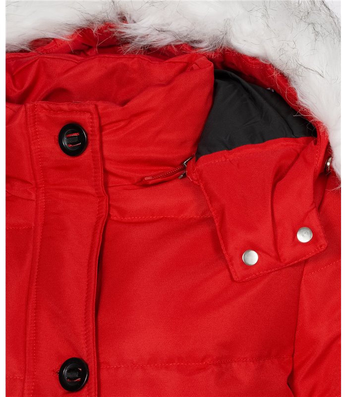 Damen Winter Jacke mit Kunstfellkragen D-452 