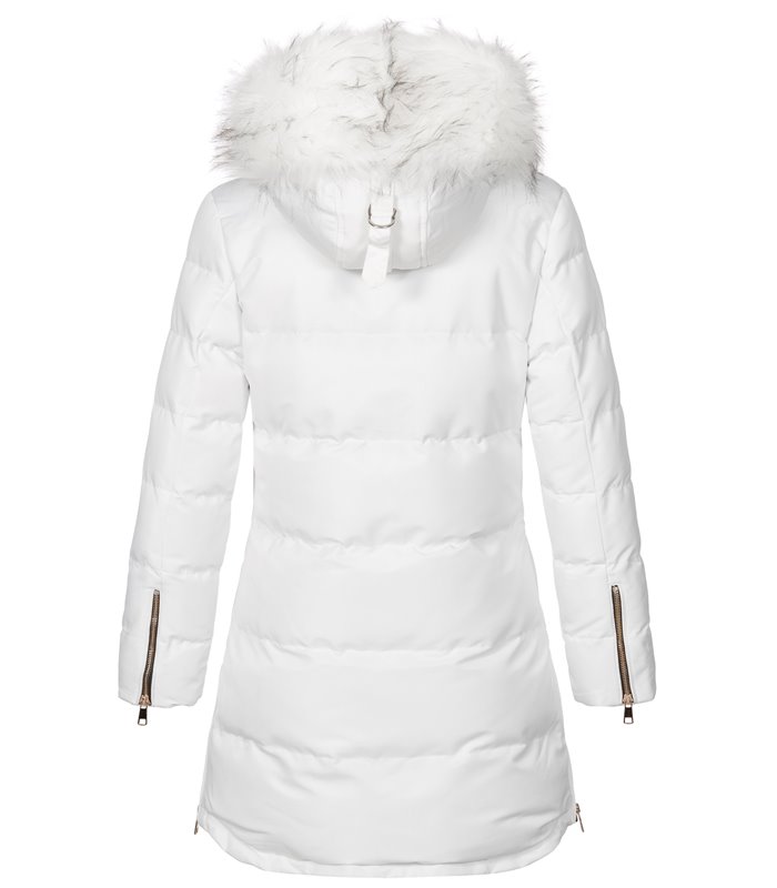 Damen Winter Jacke mit Kunstfellkragen D-452 