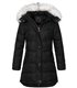 Damen Winter Jacke mit Kunstfellkragen D-452 