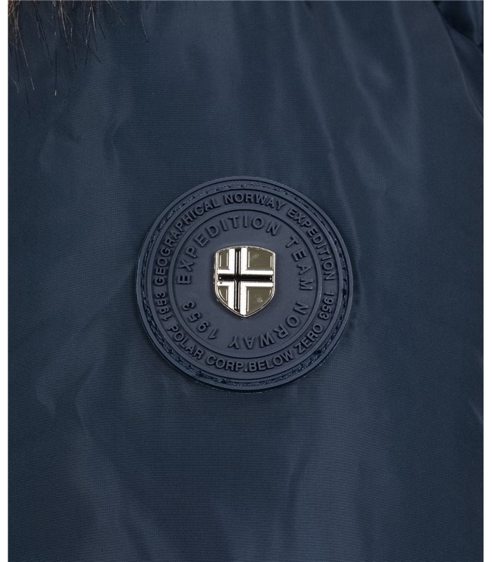 Geographical Norway Damen Winter Mantel mit Kunstfellkragen D-454 