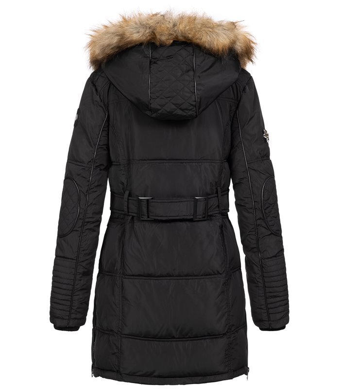 Geographical Norway Damen Winter Mantel mit Kunstfellkragen D-454 