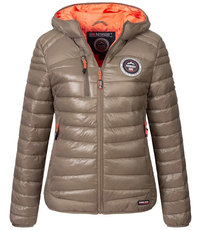 Geographical Norway Damen Steppjacke mit Kapuze D-455