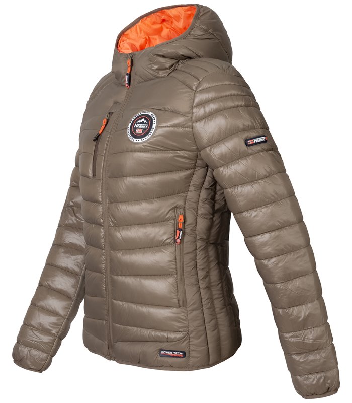 Geographical Norway Damen Steppjacke mit Kapuze D-455