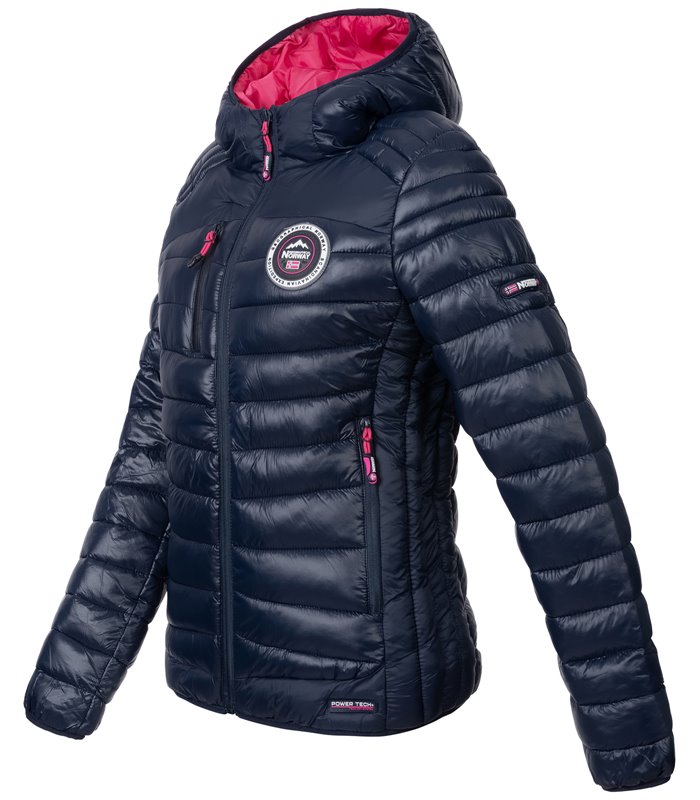 Geographical Norway Damen Steppjacke mit Kapuze D-455