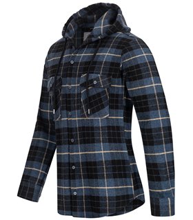 Rock Creek Herren Flanellhemd mit Kapuze H-255 