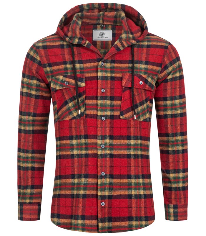 Rock Creek Herren Flanellhemd mit Kapuze H-257 