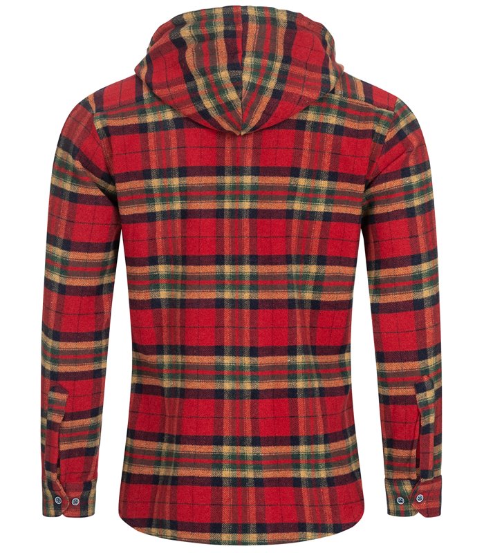 Rock Creek Herren Flanellhemd mit Kapuze H-257 