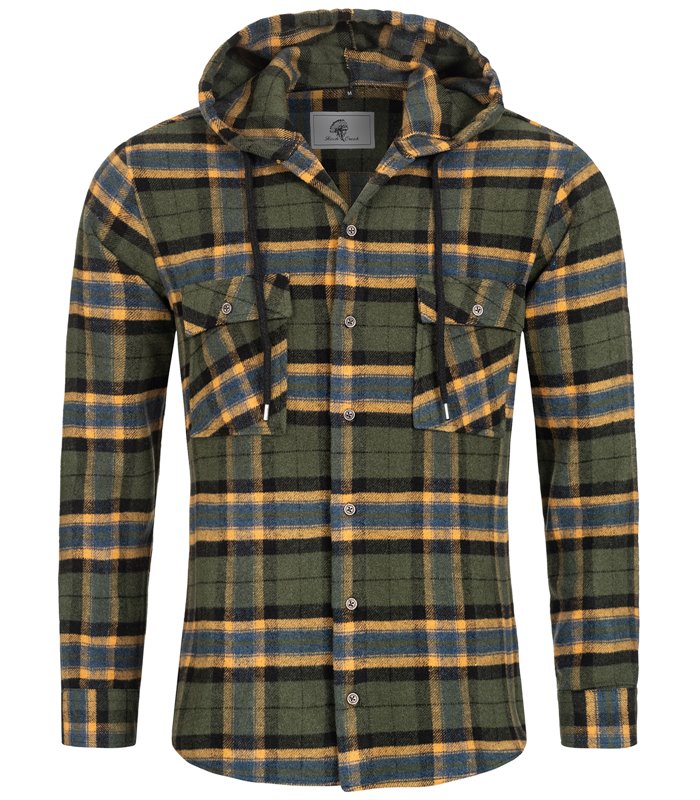 Rock Creek Herren Flanellhemd mit Kapuze H-257 