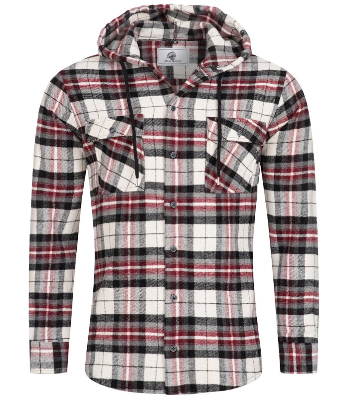 Rock Creek Herren Flanellhemd mit Kapuze H-257 