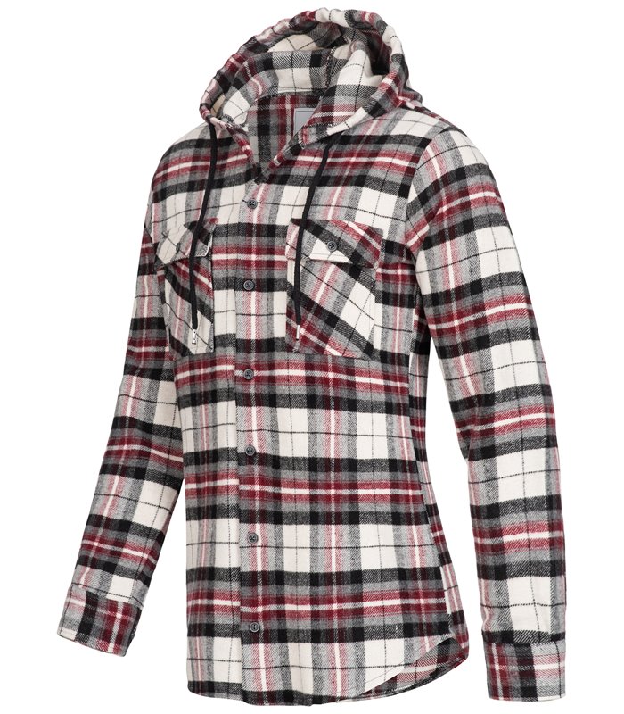 Rock Creek Herren Flanellhemd mit Kapuze H-257 