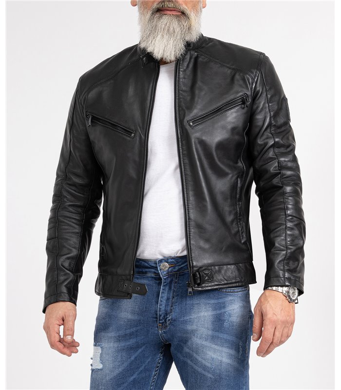 Rock Creek Herren Lederjacke Biker-Style H-256