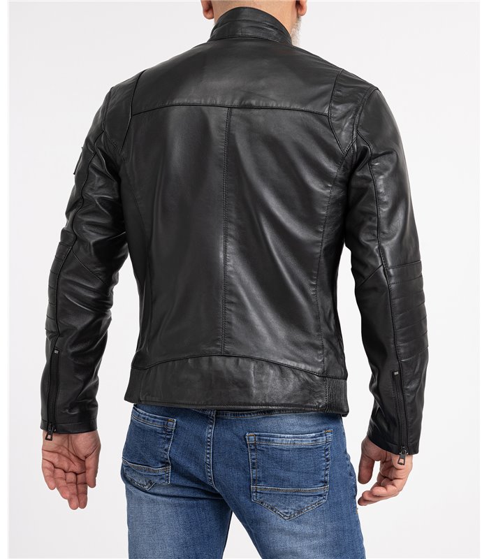 Rock Creek Herren Lederjacke Biker-Style H-256