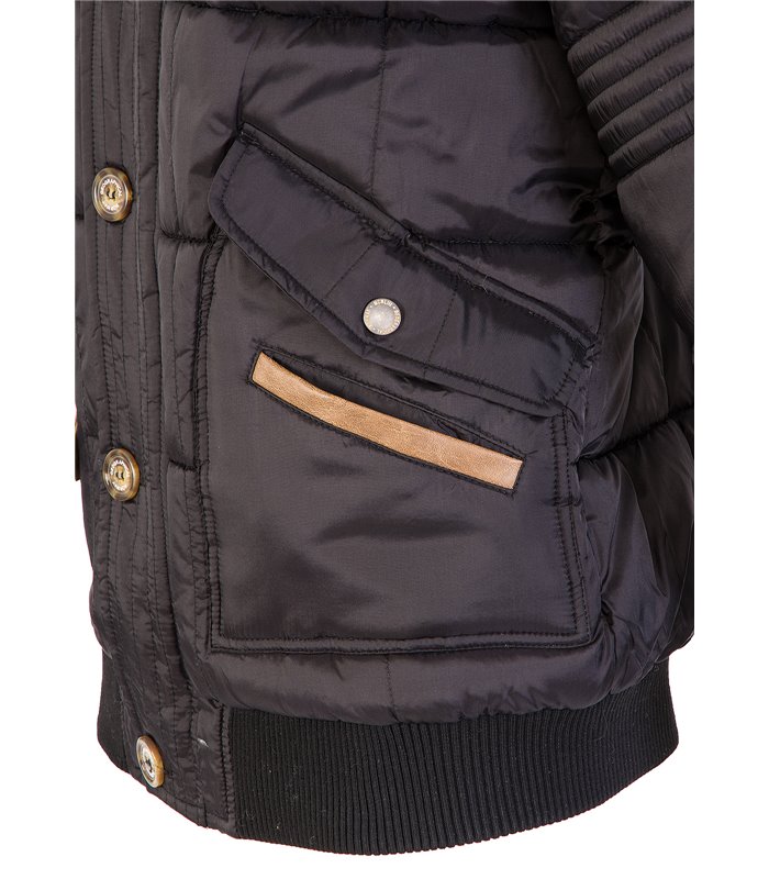 Geographical Norway Herren Winter Jacke Kunstfellkragen H-216