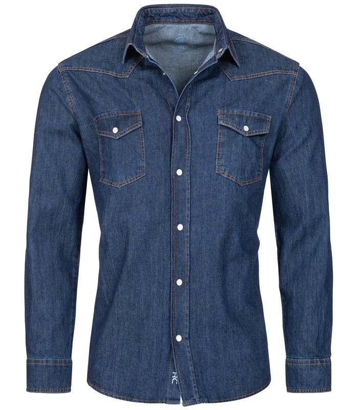 Rock Creek Herren Jeanshemd Kentkragen Blau H-270