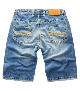 Herren Bermuda Shorts Hose Denim dicke Nähte Sommerhose 