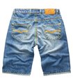 Herren Bermuda Shorts Hose Denim dicke Nähte Sommerhose 