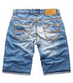 Herren Jeans Short kurze Hose dicke Nähte Bermuda Shorts 