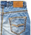 Herren Jeans Short kurze Hose dicke Nähte Bermuda Shorts 