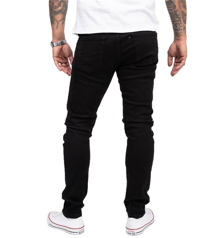 Rock Creek Herren Jeans Slim Fit Schwarz RC-2146