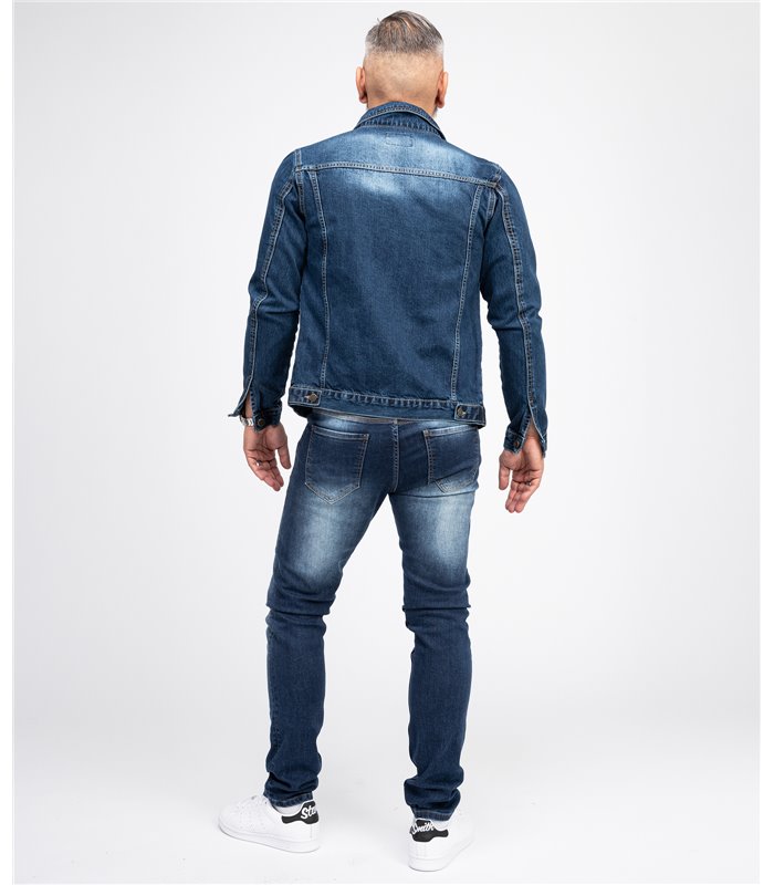 Rock Creek Herren Jeans Hose Stonewashed Slim Fit Blau RC-2151