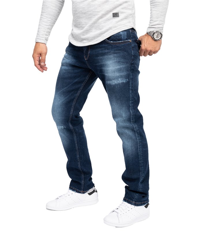Rock Creek Herren Jeans Regular Fit Dunkelblau RC-3103
