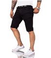 Rock Creek Herren Jeansshorts Slim Fit Schwarz RC-2209