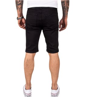 Rock Creek Herren Jeansshorts Slim Fit Schwarz RC-2209