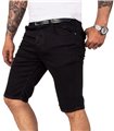 Rock Creek Herren Jeansshorts Slim Fit Schwarz RC-2209
