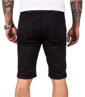 Rock Creek Herren Jeansshorts Slim Fit Schwarz RC-2209