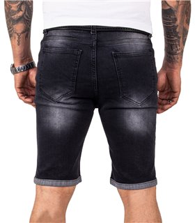 Rock Creek Herren Jeansshorts Slim Fit Dunkelgrau RC-2214