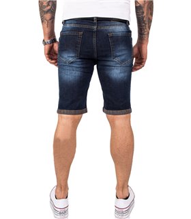Rock Creek Herren Jeansshorts Slim Fit Dunkelblau RC-2216
