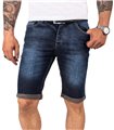 Rock Creek Herren Jeansshorts Slim Fit Dunkelblau RC-2216