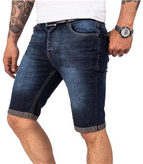 Rock Creek Herren Jeansshorts Slim Fit Dunkelblau RC-2216