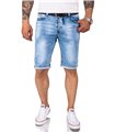 Rock Creek Herren Jeansshorts Slim Fit Hellblau RC-2207