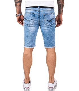 Rock Creek Herren Jeansshorts Slim Fit Hellblau RC-2207